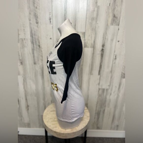 Awake coffee print White top - Picture 3 of 5